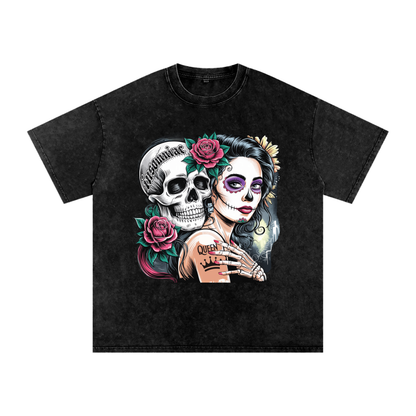 QueenSteph Acid Wash Oversize T-Shirt