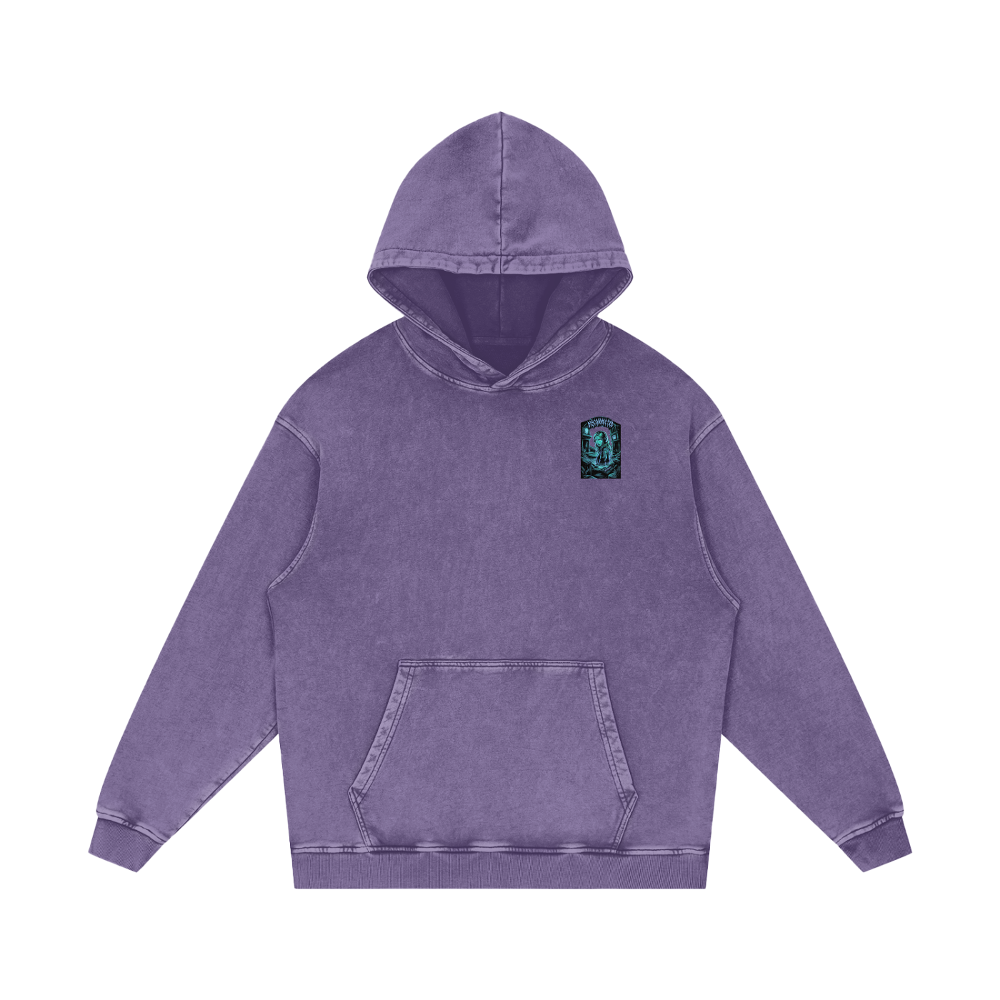 Disconnected Acid Wash Oversize Hoodie