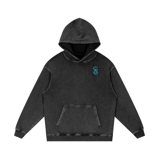 Disconnected Acid Wash Oversize Hoodie