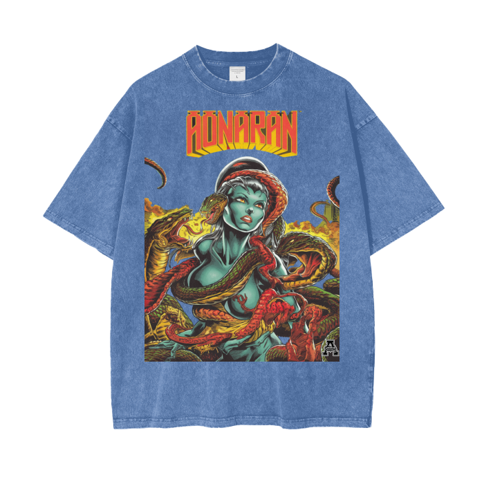 Aonaran Graphic Acid Wash Oversize T-Shirt