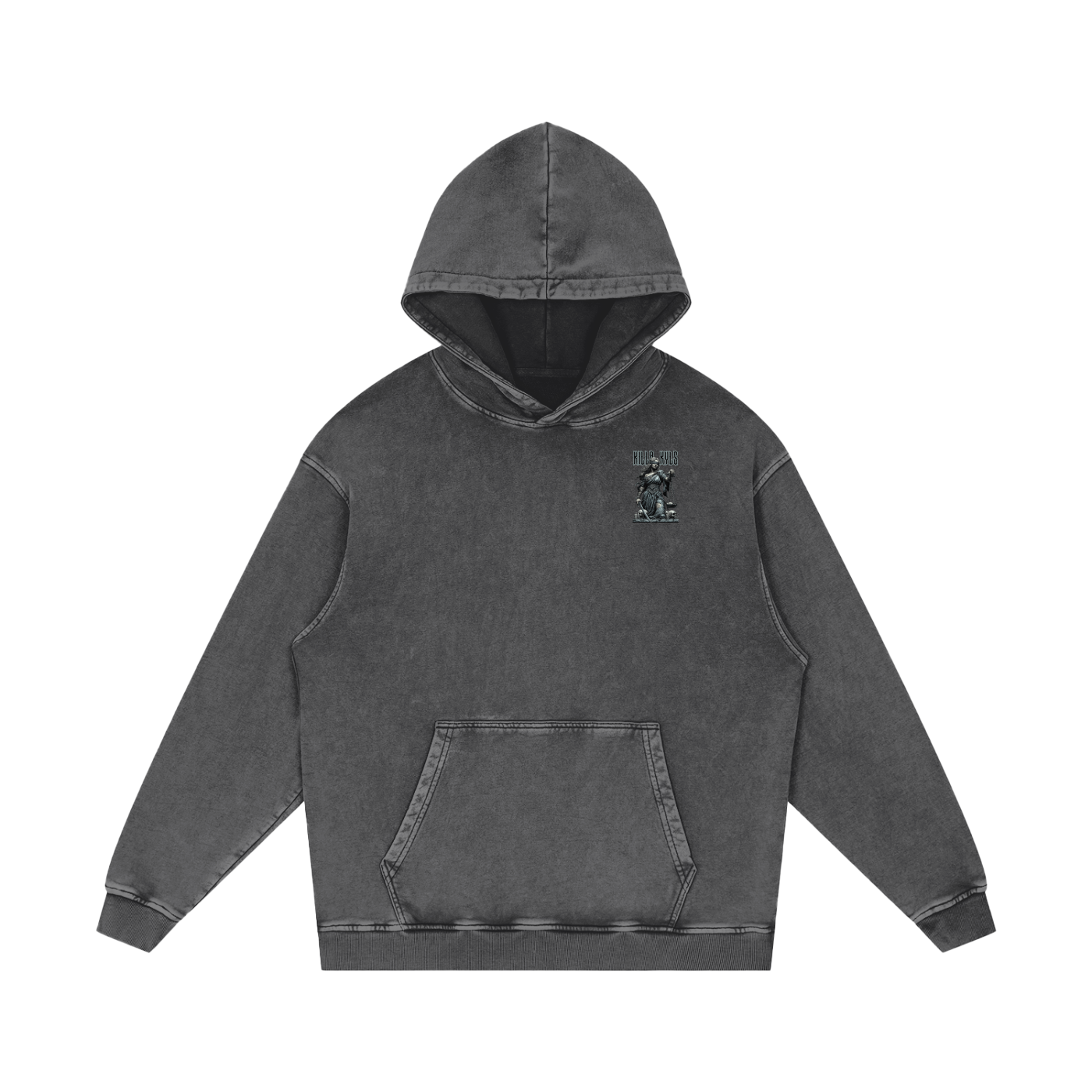 killakyls Snow Washed Loose Cotton Hoodie