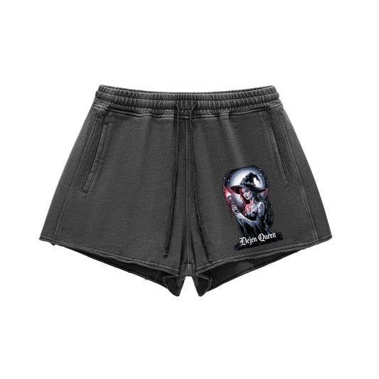 Dejen Season 3 Washed Raw Edge Drawstring Shorts