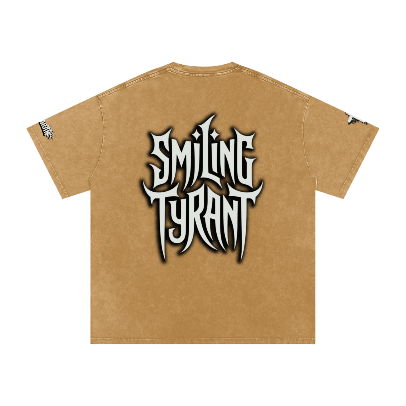 Smiling Tyrant Snow Washed Oversized Cotton T-Shirt