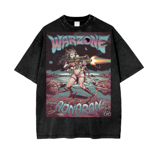 Aonaran Graphic Acid Wash Oversize T-Shirt