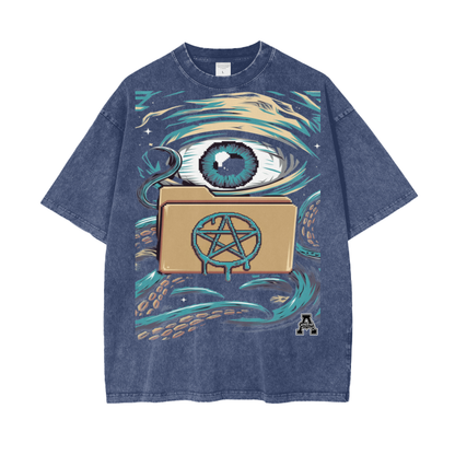 Aonaran Graphic Acid Wash Oversize T-Shirt