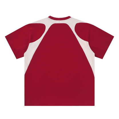Aonaran Varsity Contrast Panel Cotton T-Shirt
