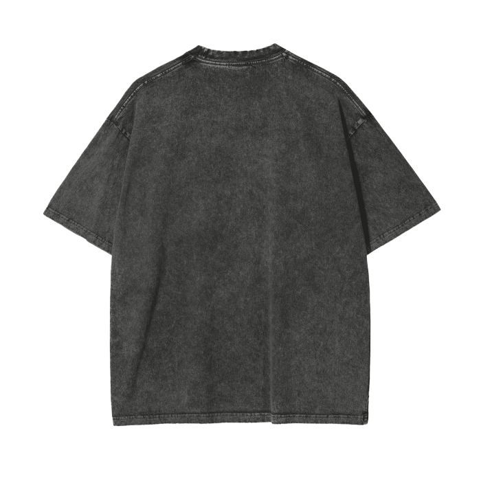 BillyGoat's Social Battery Aonaran Graphic Acid Wash Oversize T-Shirt