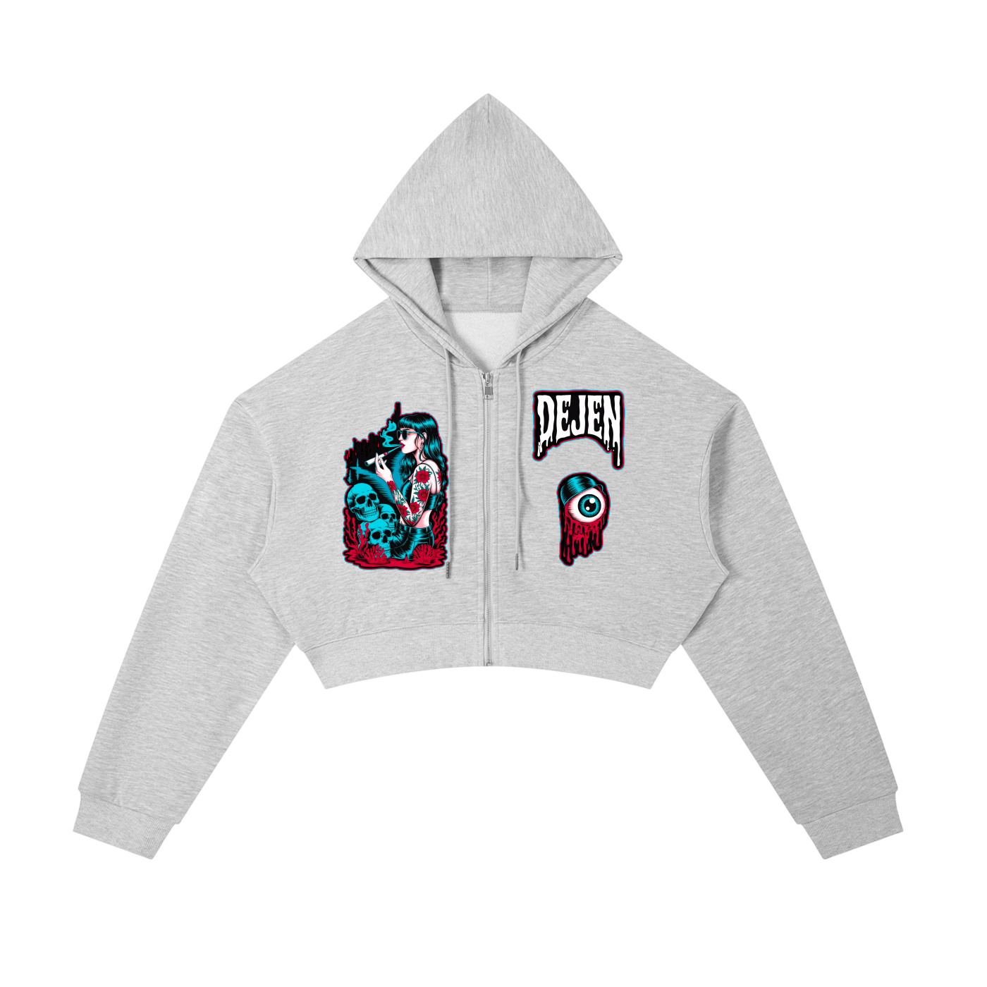 REPACKED Essential Cropped Zip-Up Hoodie
