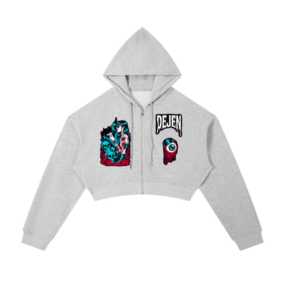 REPACKED Essential Cropped Zip-Up Hoodie