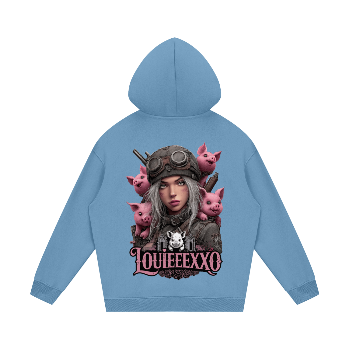 Louieeexxo Streetwear Unisex Fleece Hoodie