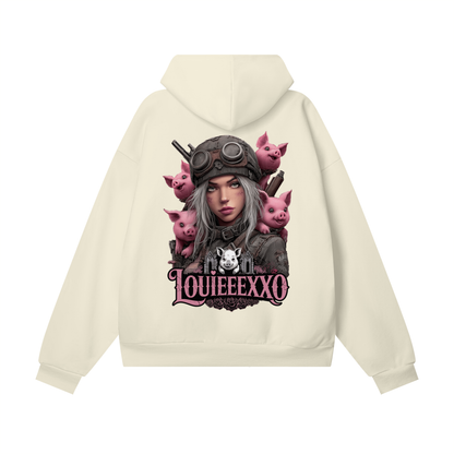 Louieeexxo Heavyweight Hidden Pocket Fleece Hoodie