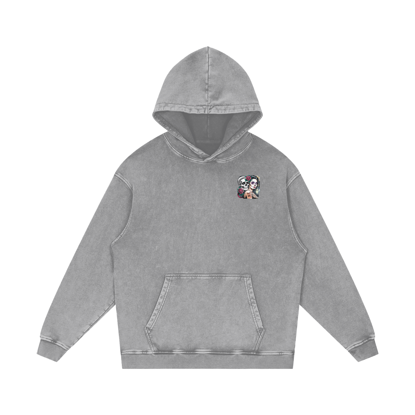 QueenSteph Acid Wash Oversize Hoodie