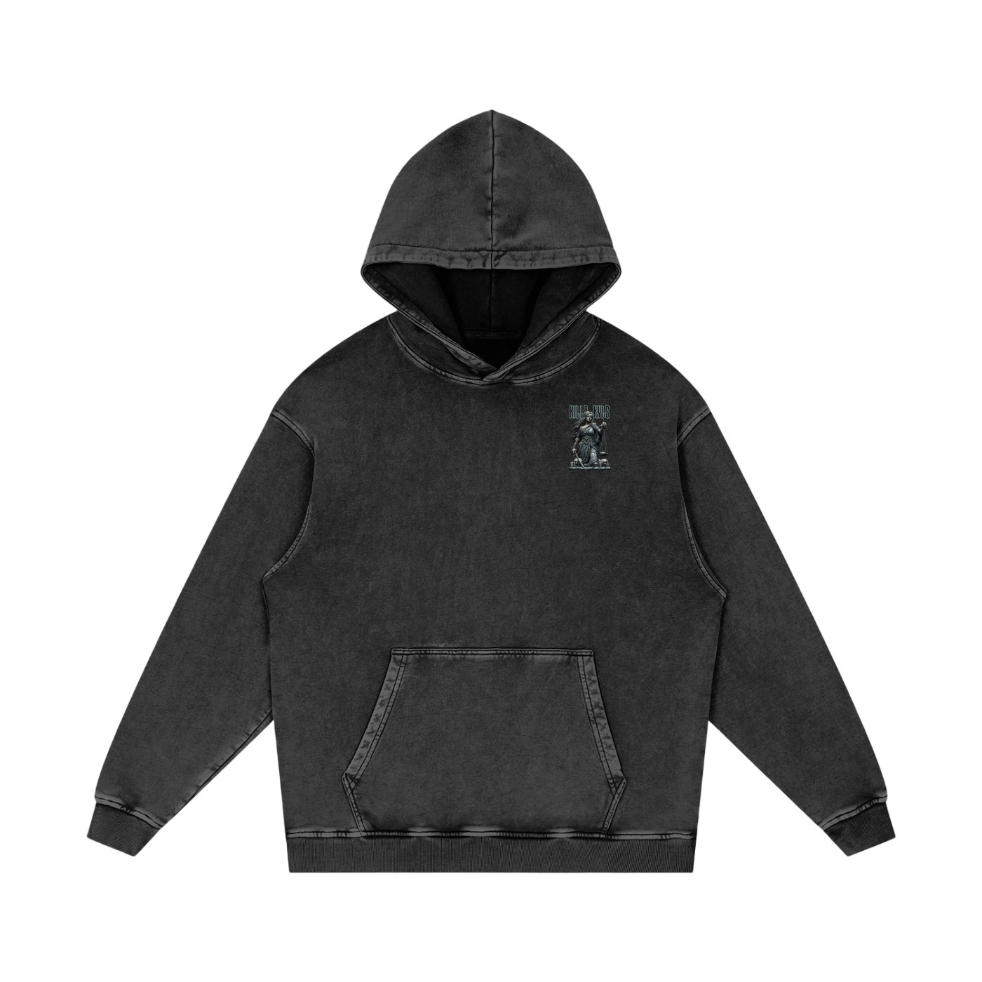 killakyls Snow Washed Loose Cotton Hoodie