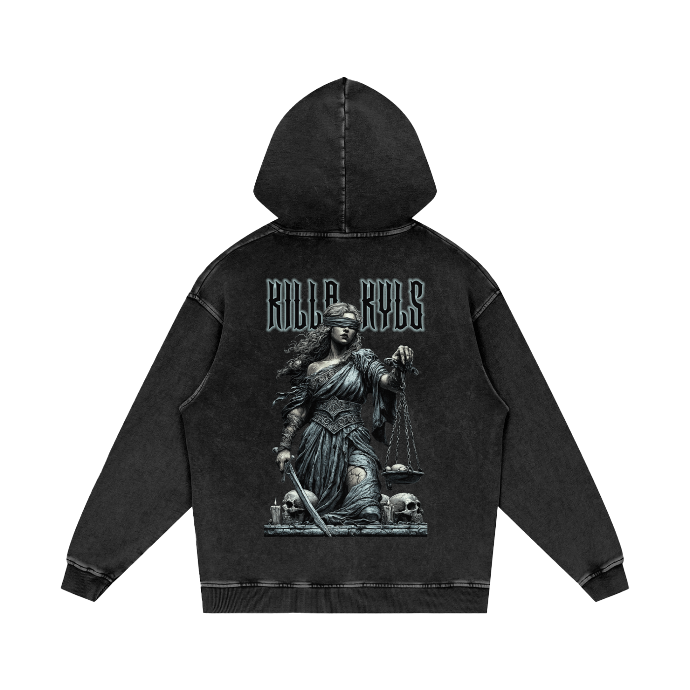 killakyls Snow Washed Loose Cotton Hoodie