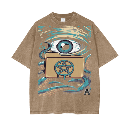 Aonaran Graphic Acid Wash Oversize T-Shirt