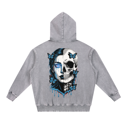 BreeLuxe Season 2 Snow Wash Hand-Frayed Heavyweight  Hoodie