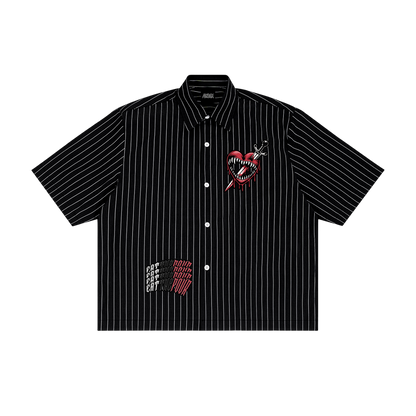 ETP Unisex Striped Boxy Button-Up Shirt