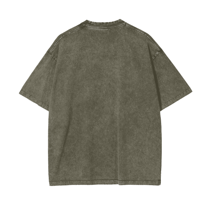 BillyGoat's Social Battery Aonaran Graphic Acid Wash Oversize T-Shirt