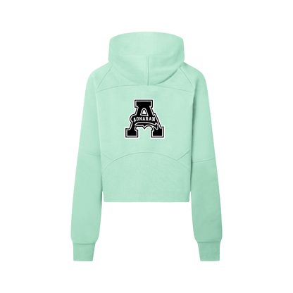Aonaran Womens Cropped Half-Zip Hoodie