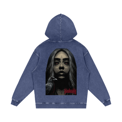 Mellaae Snow Washed Loose Cotton Hoodie