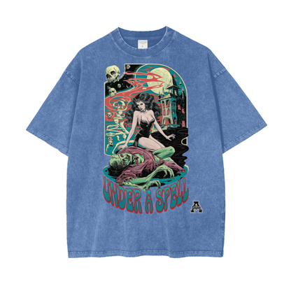 Aonaran Graphic Acid Wash Oversize T-Shirt