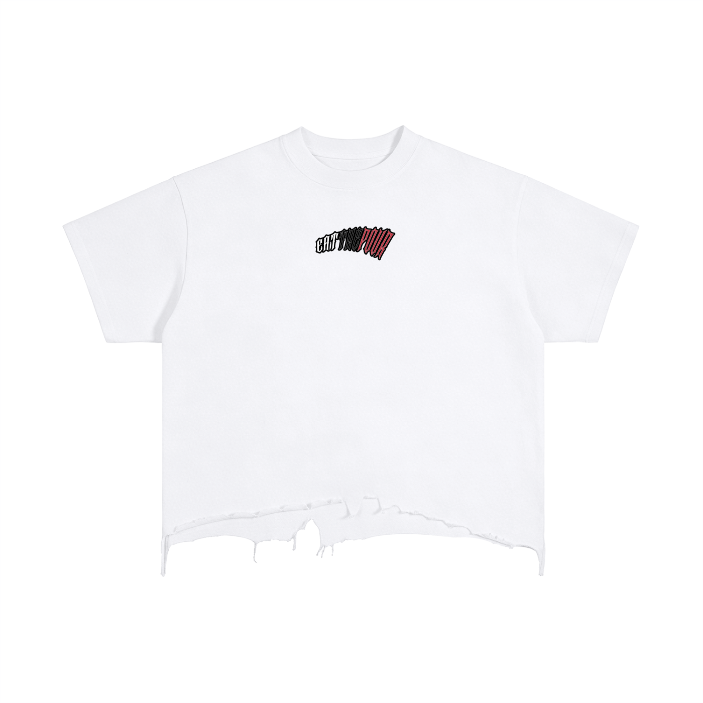 ETP Vintage Wash Boxy Distressed Hem T-Shirt