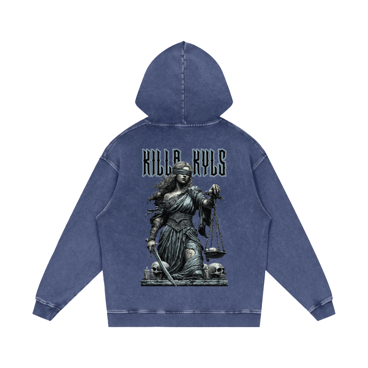 killakyls Snow Washed Loose Cotton Hoodie