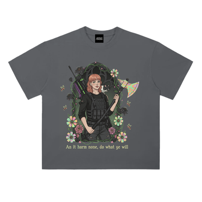HeyBrontee Heavyweight Drop Shoulder Cotton T-Shirt