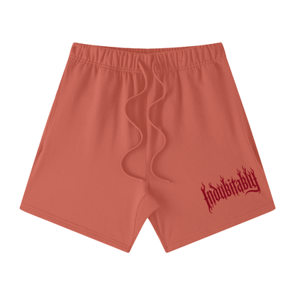 Mellaae Unisex Earth Tone Loose Fit Cotton Shorts