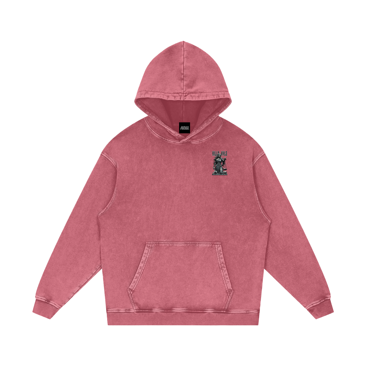 killakyls Snow Washed Loose Cotton Hoodie
