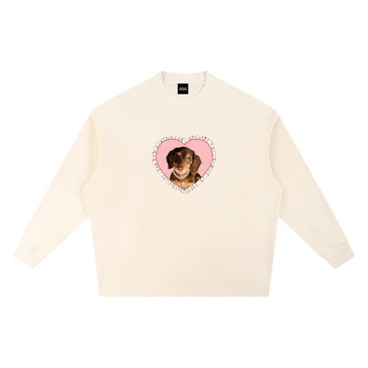 Marie B-Day Collection Knitted Round Neck Oversize Sweatshirt