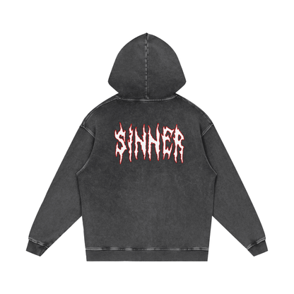Cold World Acid Wash Oversize Hoodie