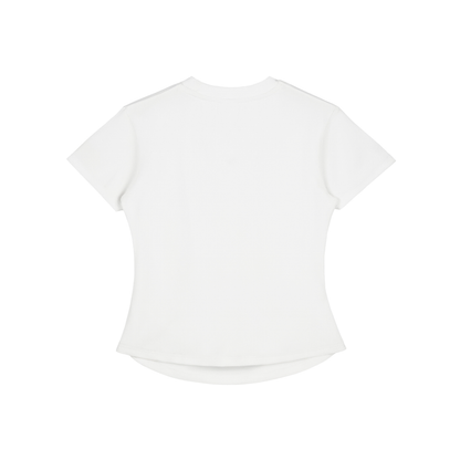 Aonaran Ace Vintaged-Wash Bodycon Cotton T-Shirt