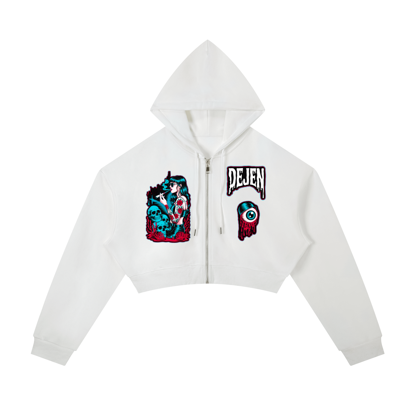 REPACKED Essential Cropped Zip-Up Hoodie
