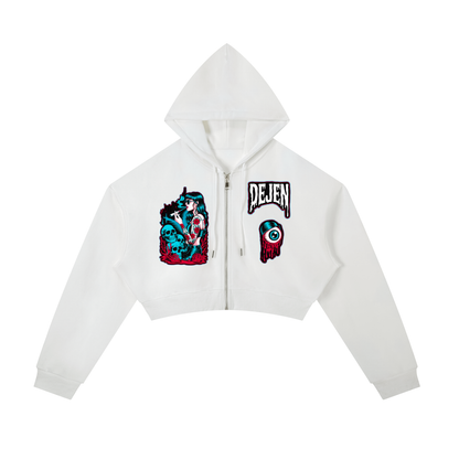REPACKED Essential Cropped Zip-Up Hoodie