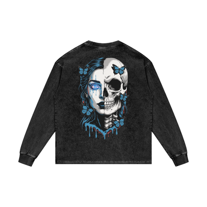 BreeLuxe Season 2 Acid Wash Oversize Long Sleeve T-Shirt