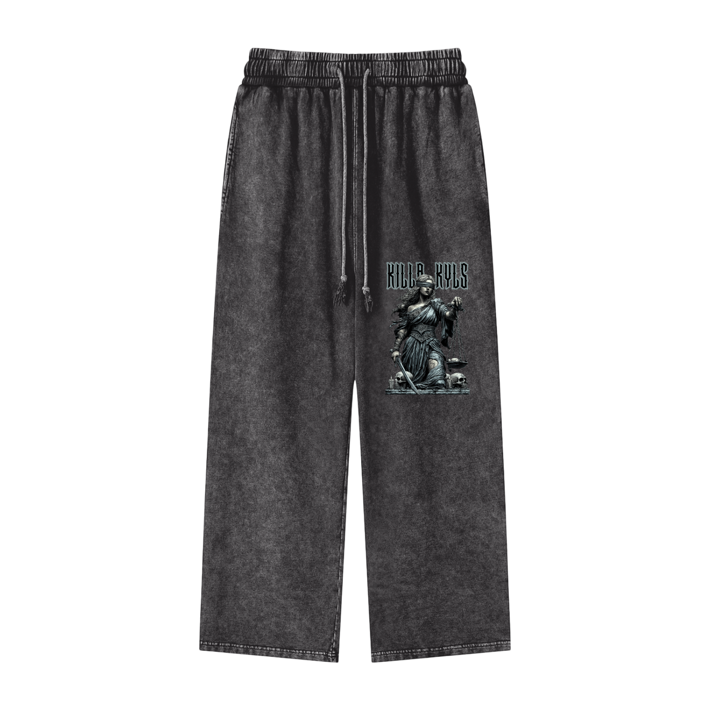 killakyls Snow Washed Straight Leg Pants