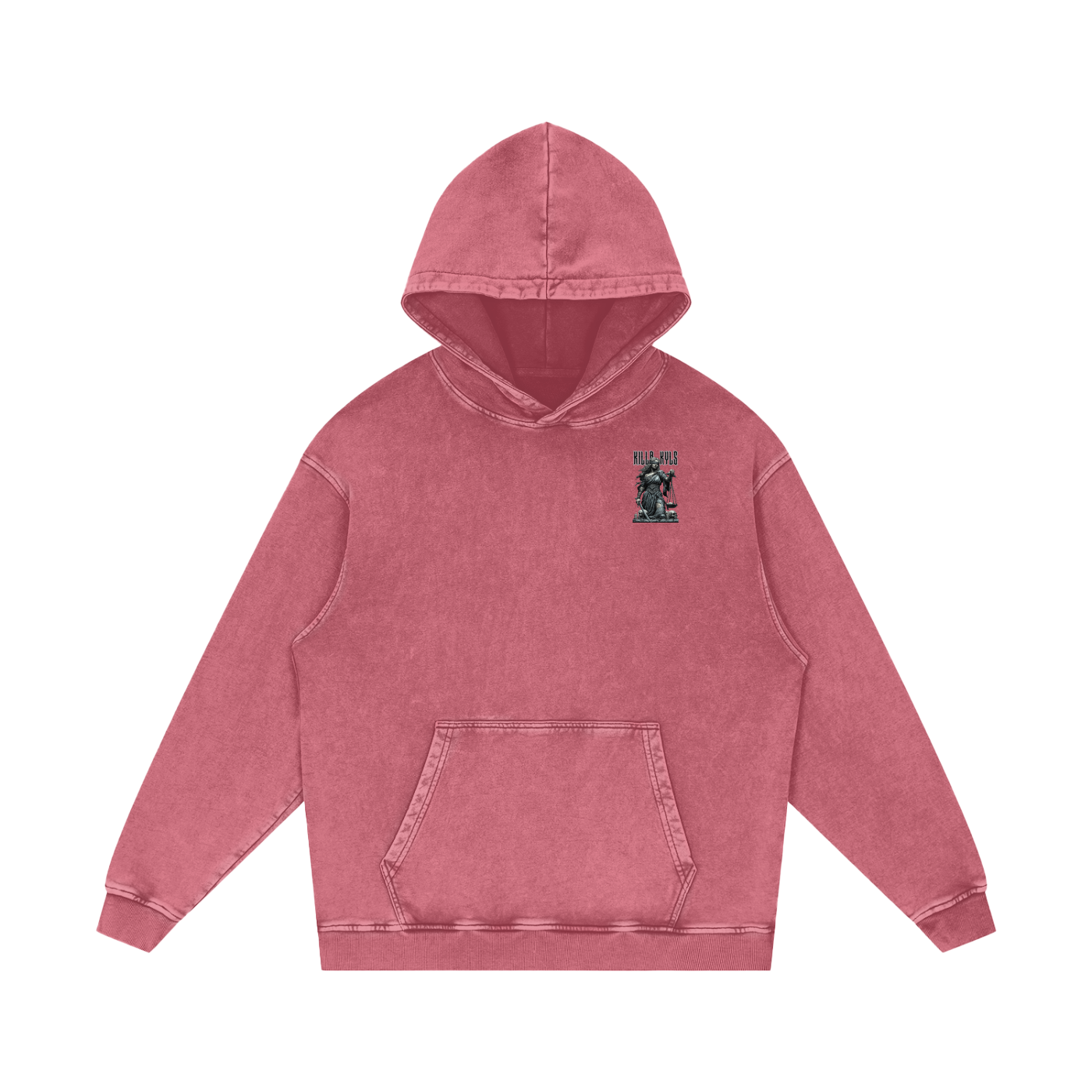 killakyls Snow Washed Loose Cotton Hoodie