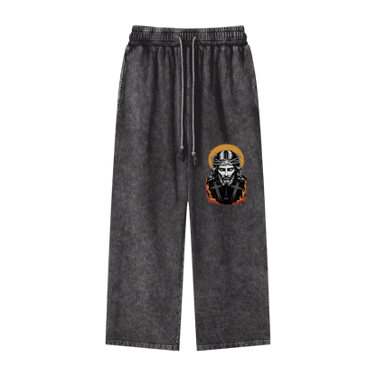 Jesus is King Acid Wash Straight Leg Pants