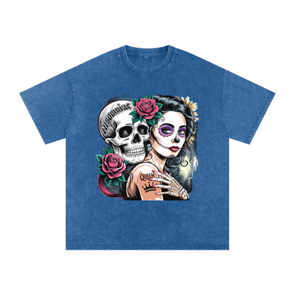 QueenSteph Acid Wash Oversize T-Shirt