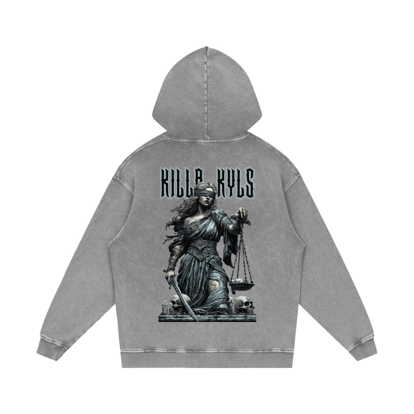 killakyls Snow Washed Loose Cotton Hoodie