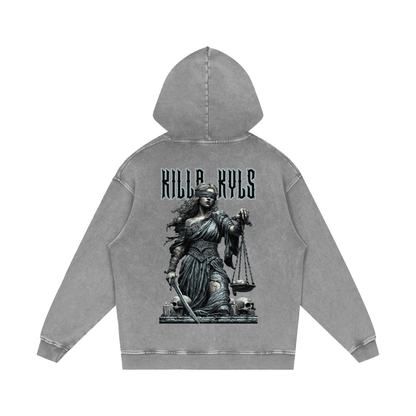 killakyls Snow Washed Loose Cotton Hoodie