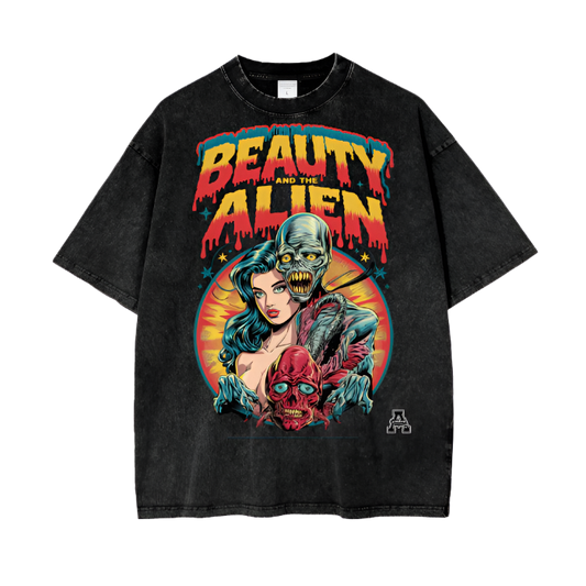 Aonaran Graphic Acid Wash Oversize T-Shirt