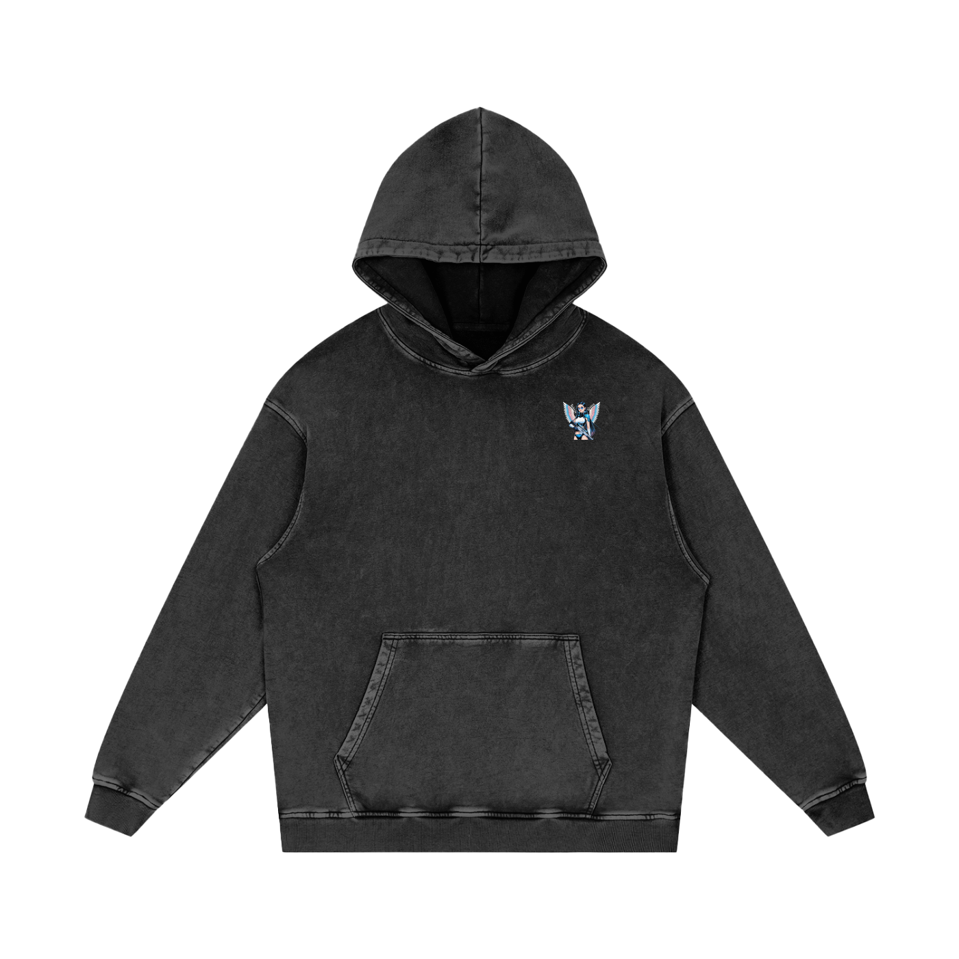 Livy J Acid Wash Oversize Hoodie