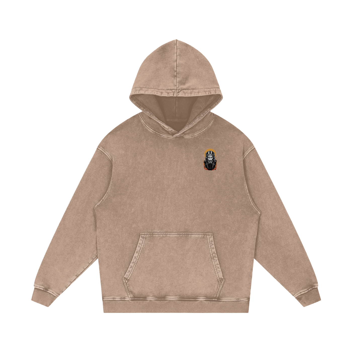 Jesus is King Acid Wash Oversize Hoodie