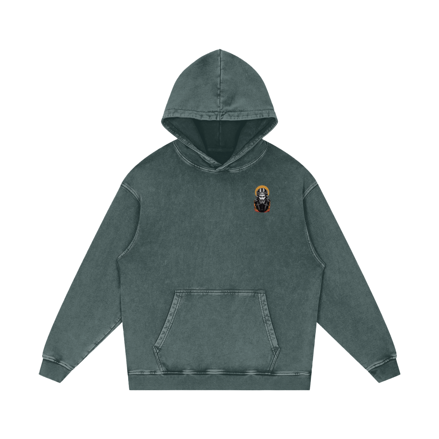 Jesus is King Acid Wash Oversize Hoodie