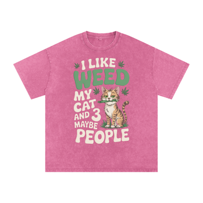 Aonaran 420 Acid Wash Oversize T-Shirt