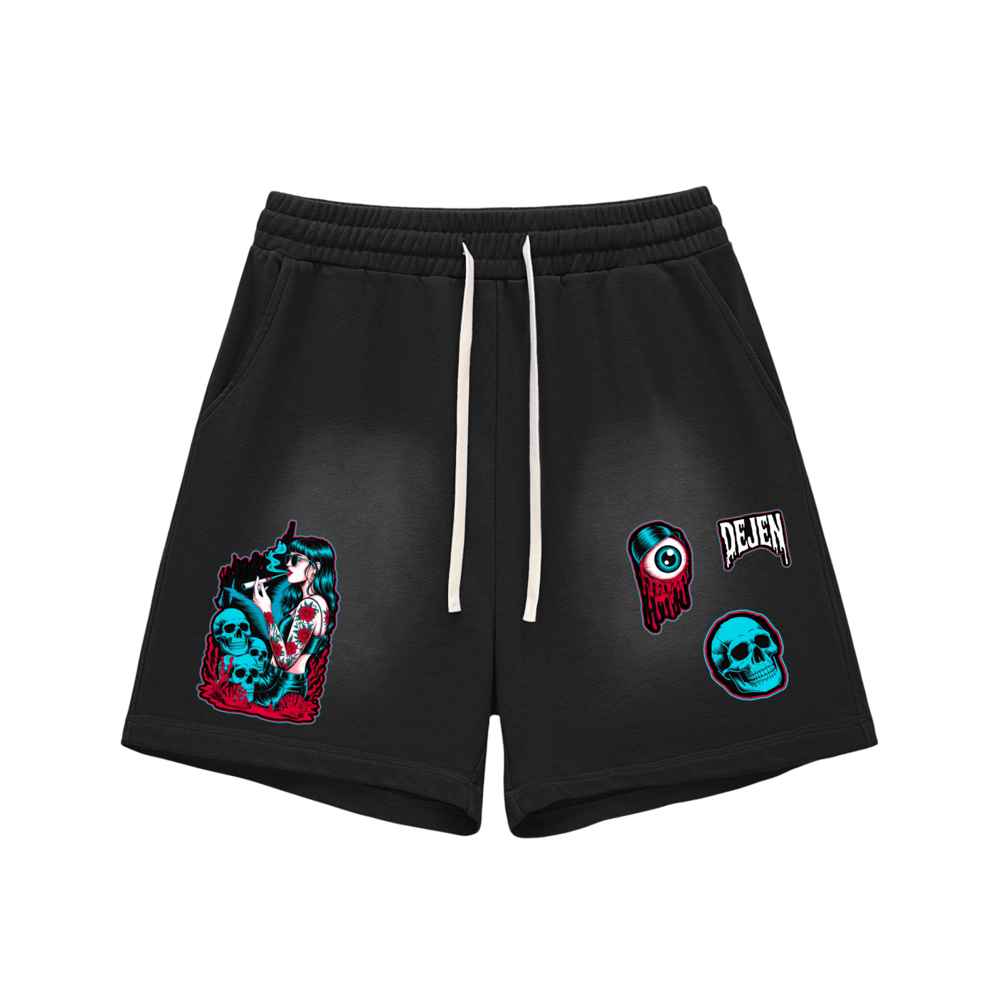 REPACKED Sun Fade Raw Edge Cotton Shorts