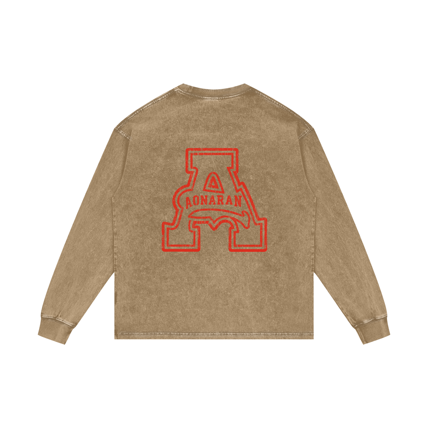 Aonaran Elementals Acid Wash Oversize Long Sleeve T-Shirt