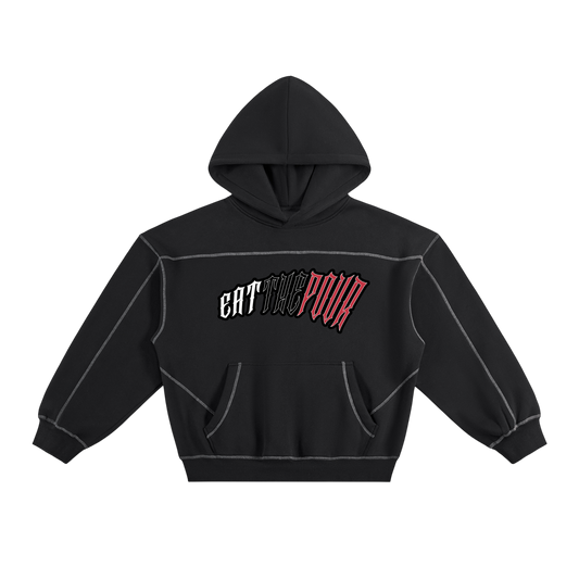 ETP Contrast-Stitched Boxy Fleece Hoodie